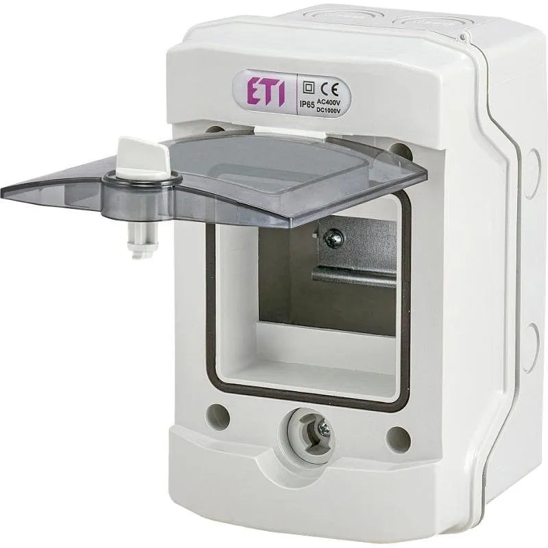 ETI Kleinverteiler AP 1x4TE Kst IP65 ECH-4G 128x201x120mm DIN-Schiene