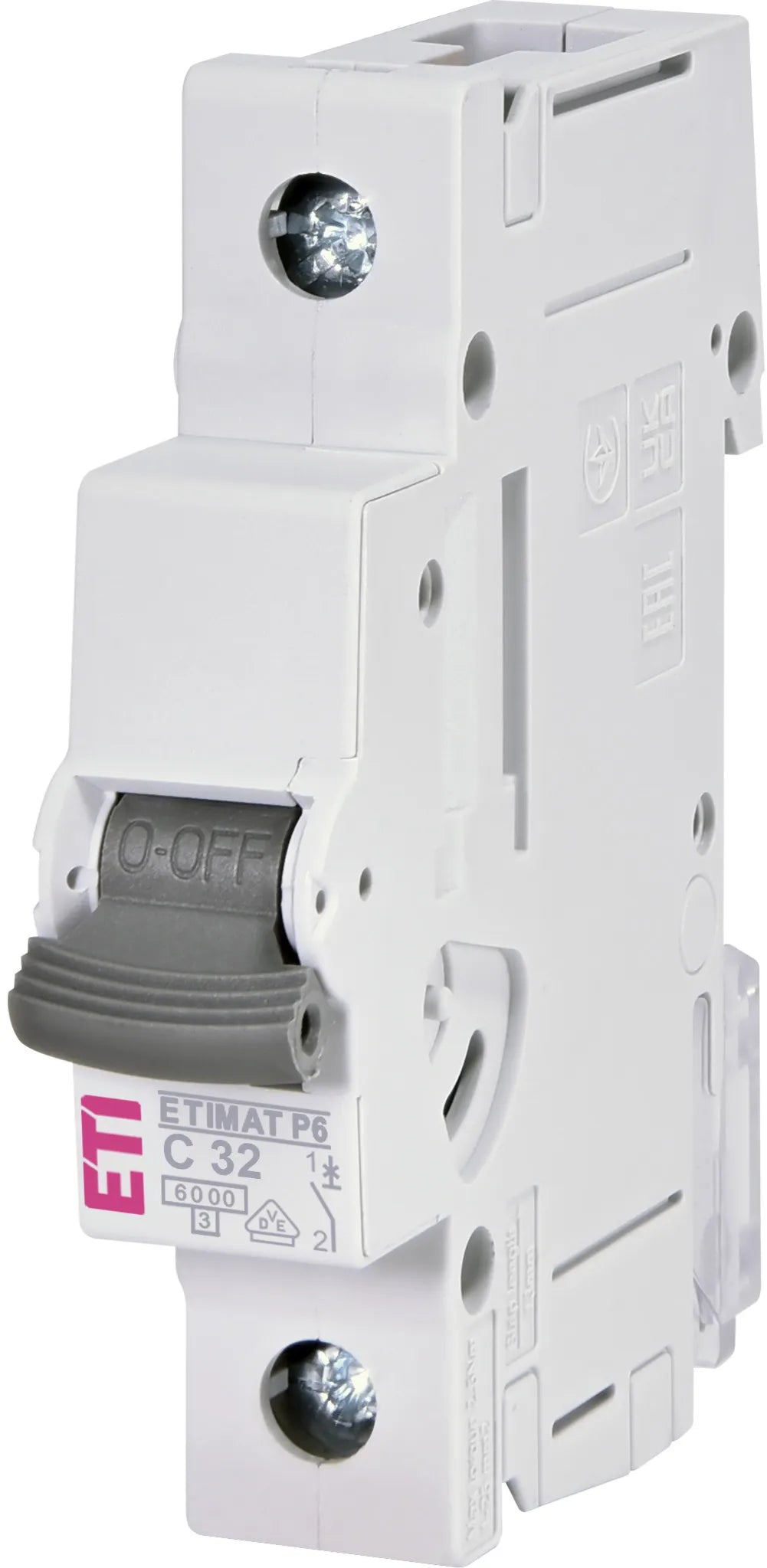 ETI Leitungsschutzschalter AC C 32A 0+N P6, 1-polig, C32, 6kA 240V 1TE 50-60Hz