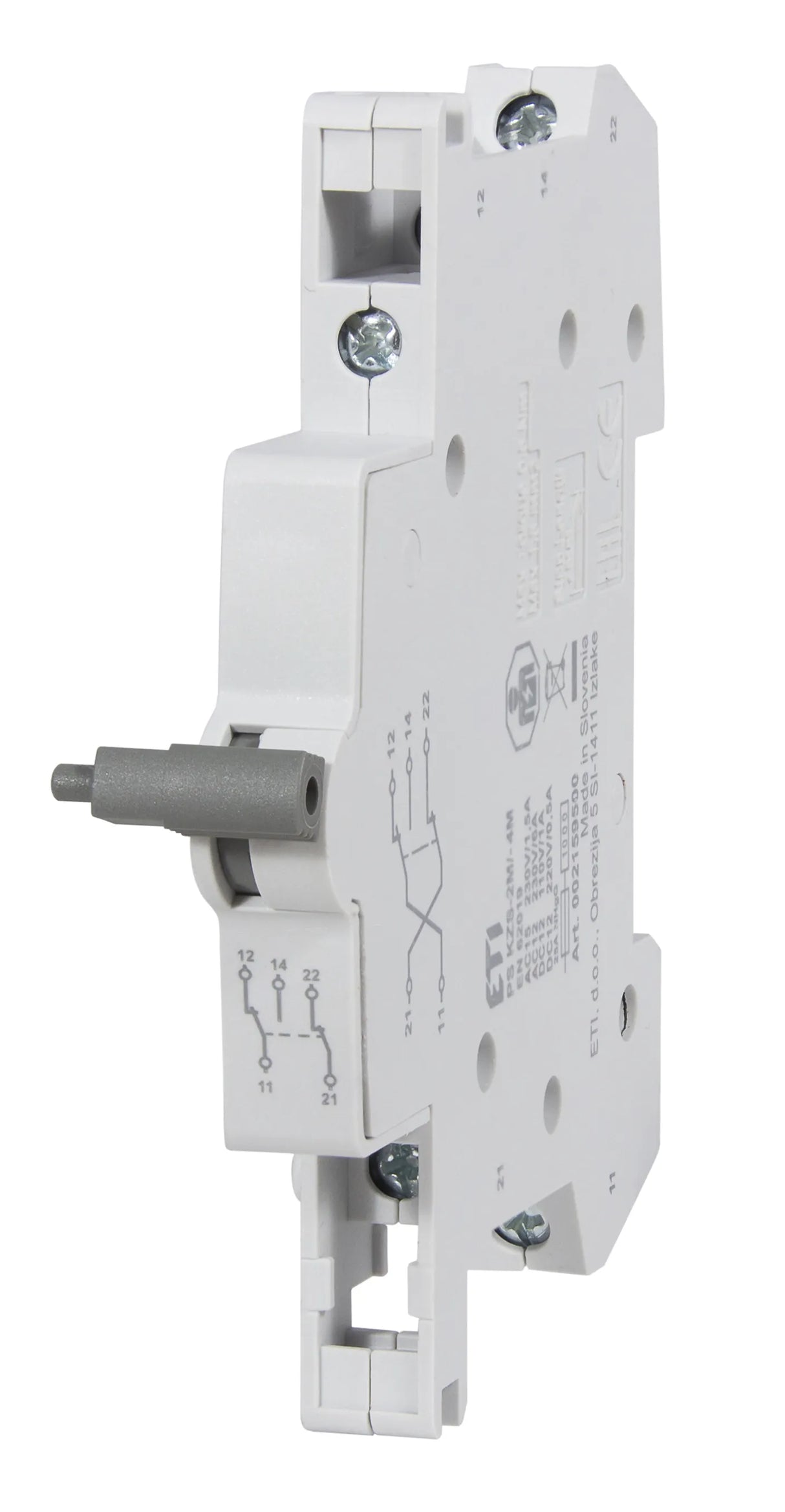ETI Hilfsschalter 1Ö 1W FI/LS-Schalt 6A PS KZS-2M/4M 230V 0,5TE