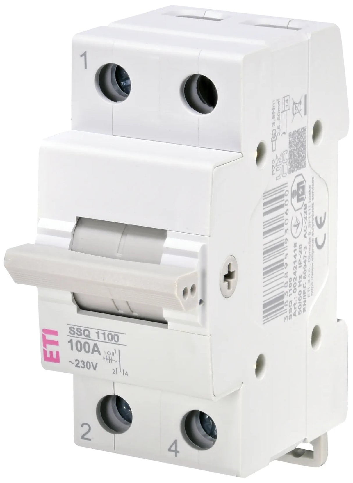 ETI Wechselschalter REG 1W 100A 230V 2TE SSQ 1100