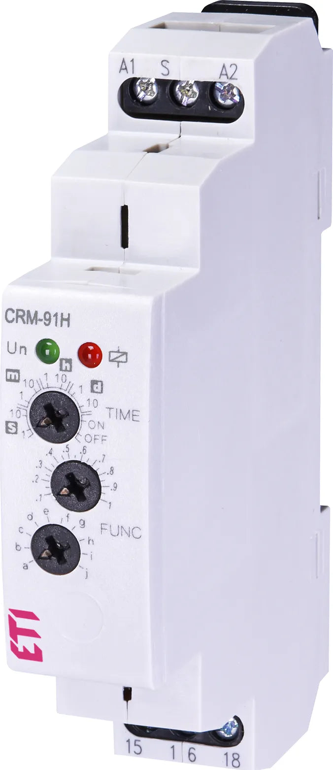 ETI Zeitrelais REG 12-240VUC 1W analogMF CRM-91H UNI Multifunktion sek/min