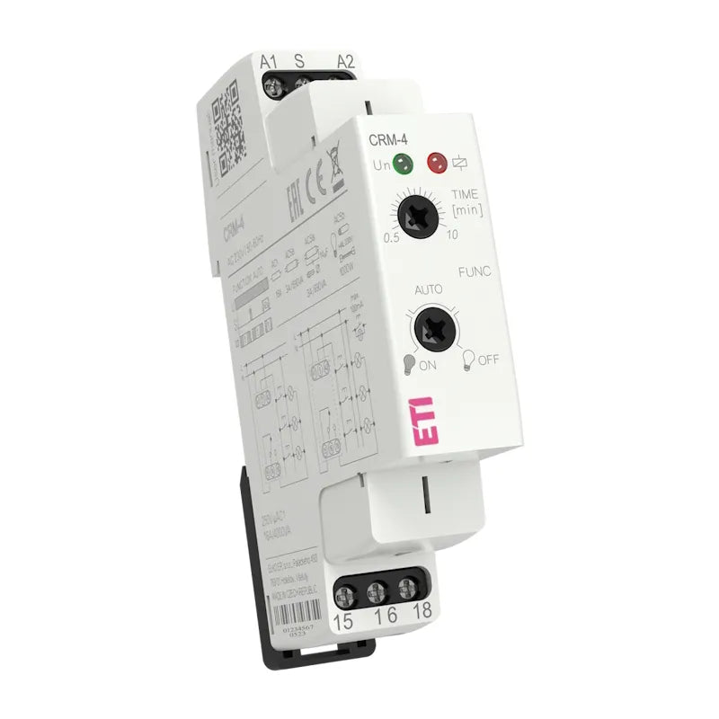 ETI Treppenlichtzeitschalter REG 1TE CRM-4 elektr.Multifunkt 12-240VUC
