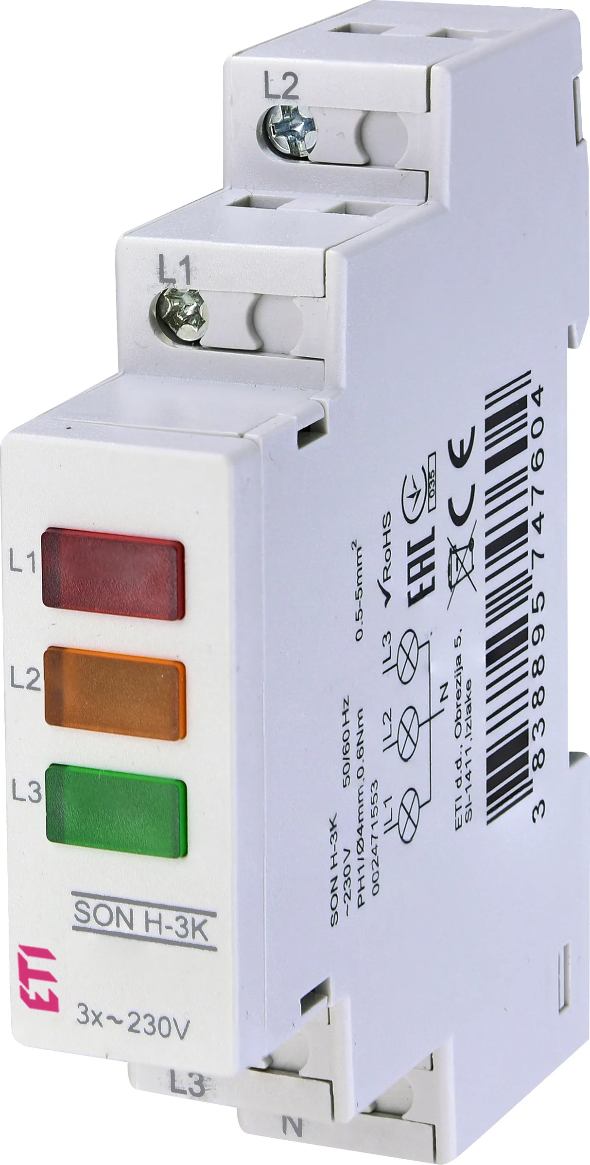 ETI LED-Signalleuchte 230V/AC IP20 SON H-3K