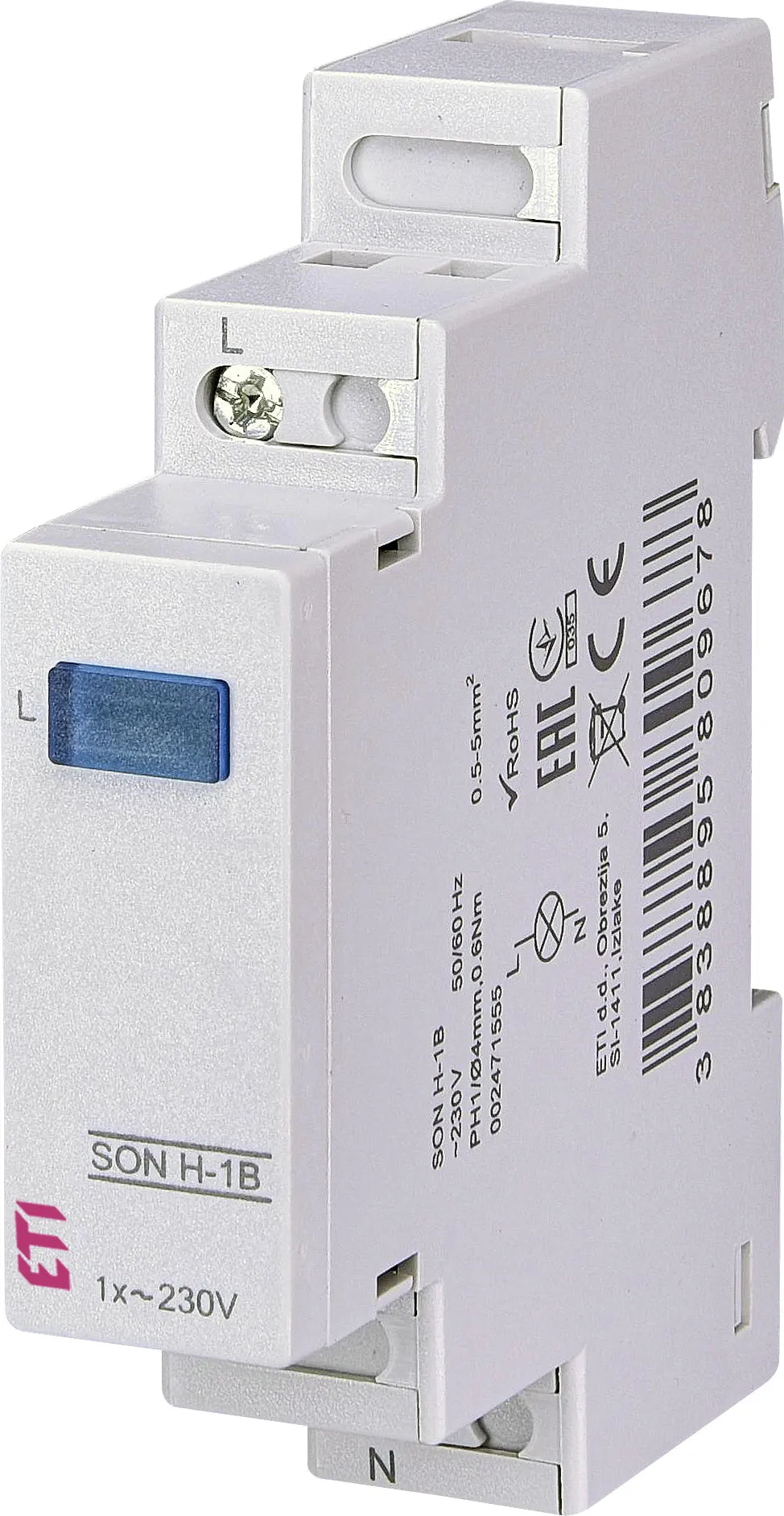 ETI LED-Signalleuchte 230V/AC bl IP20 SON H-1B