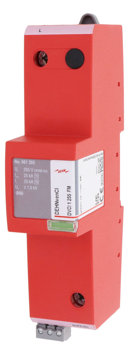 DEHN SE Kombi-Ableiter TS35 1p 230VAC DVCI 1 255 FM 1,5kV Fernsign 2TE TS35