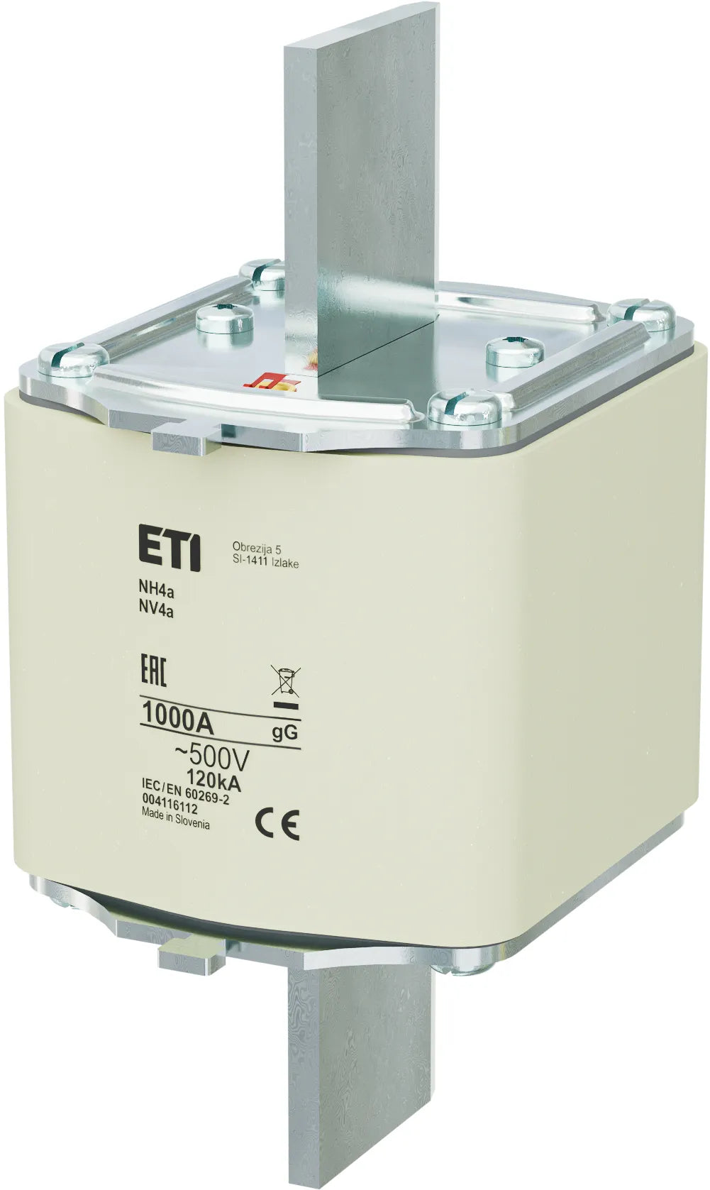 ETI NH-Sicherungseinsatz 1kA NH4a 500VAC NH4a gG 1000A/500V gG Stirnk