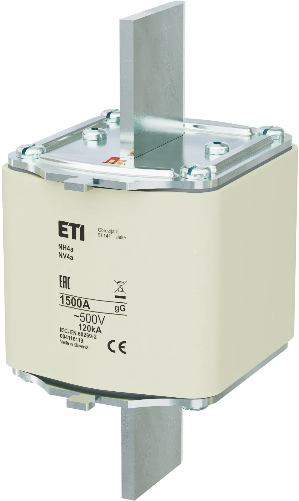 ETI NH-Sicherungseinsatz 1500A NH4a gG NH4a gG 1500A/500V 500VAC Stirnk