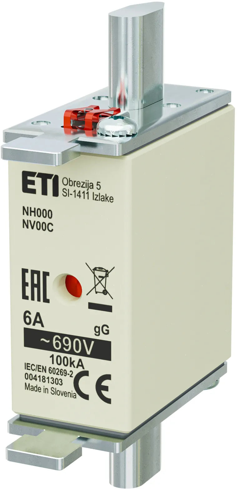 ETI NH-Sicherungseinsatz 6A NHC00 690VAC NH 00C 6A, 690V, gG, Kombi gG Kombik