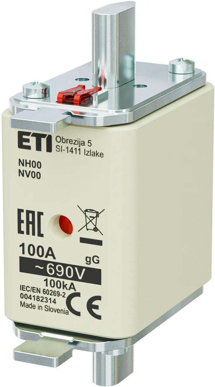 ETI NH-Sicherungseinsatz 100A NH00 gG NH 00 100A, 690V, gG, Kombi 690VAC
