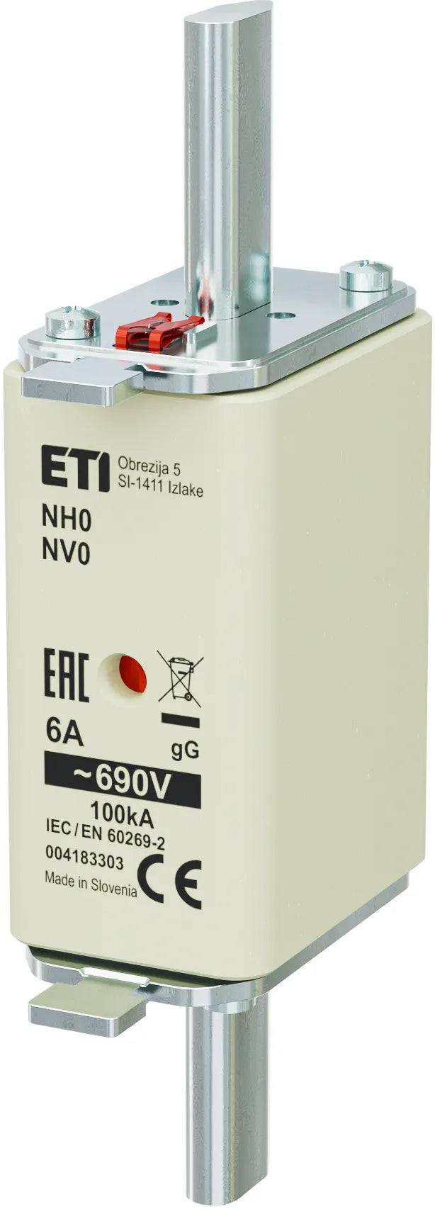ETI NH-Sicherungseinsatz 6A NH0 690VAC NH 0 6A, 690V, gG, Kombi gG Kombik
