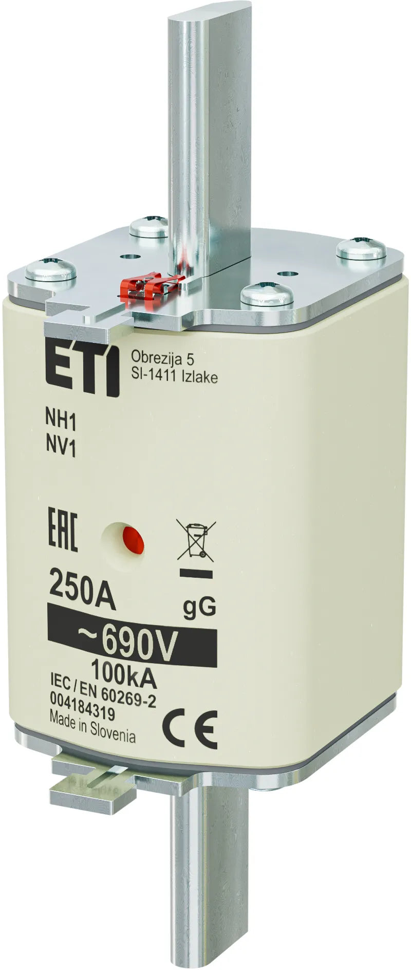 ETI NH-Sicherungseinsatz 250A NH1 690VAC NH 1 250A, 690V, gG, Kombi gG Kombik