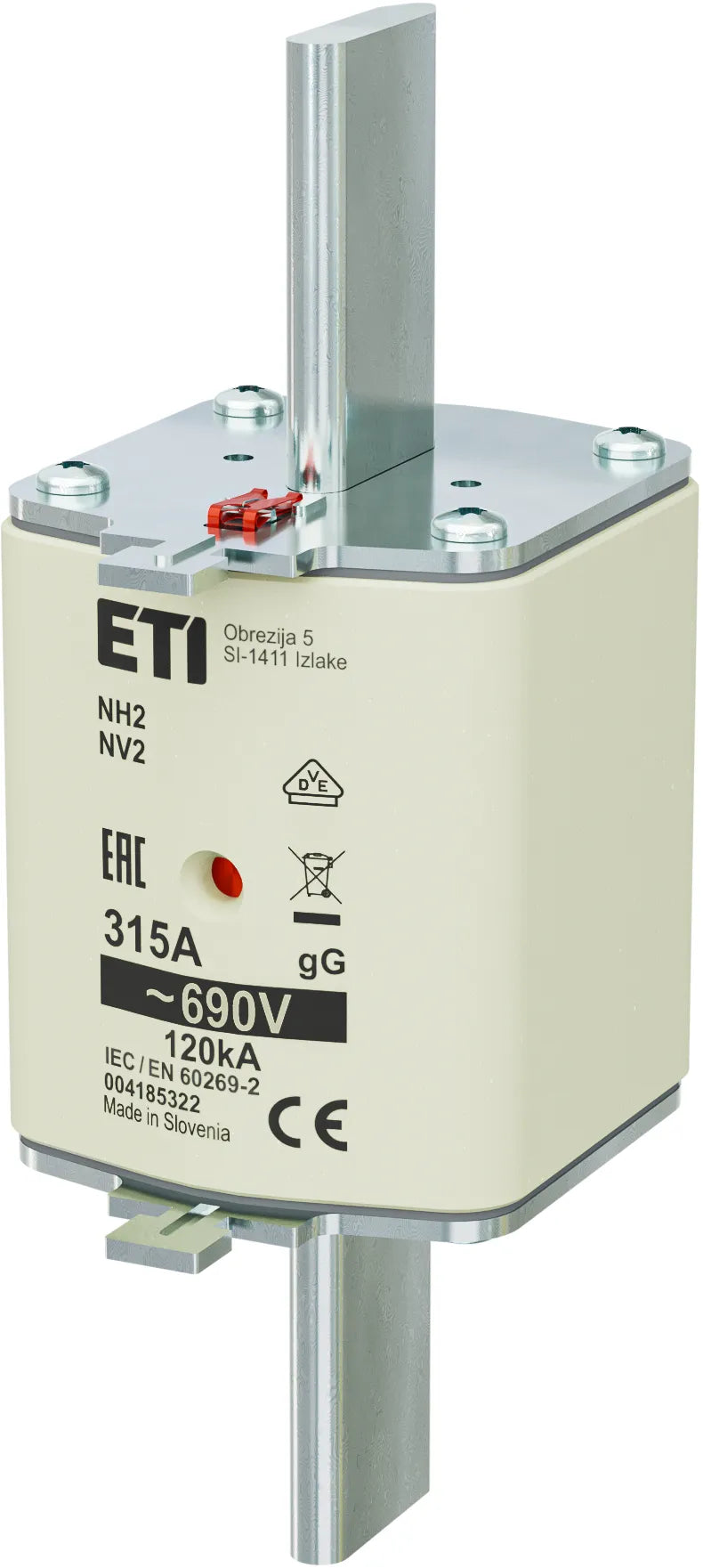 ETI NH-Sicherungseinsatz 315A NH2 690VAC NH 2 315A, 690V, gG, Kombi gG Kombik