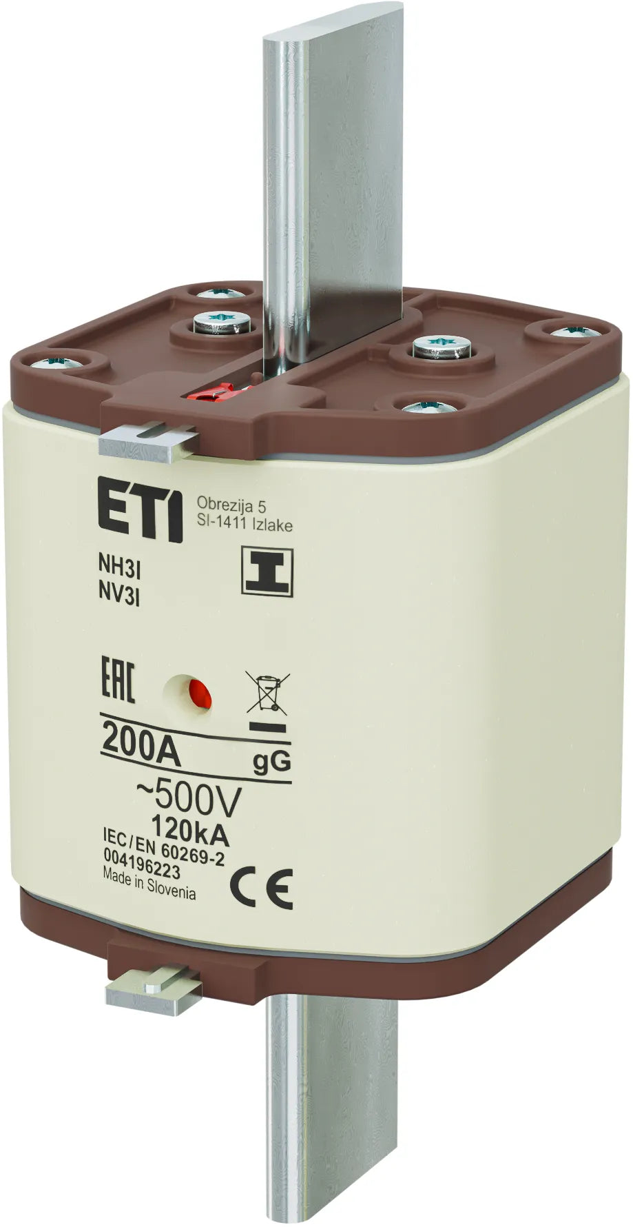 ETI NH-Sicherungseinsatz 200A NH3 500VAC NH3/I gG 200A/500V gG Kombik