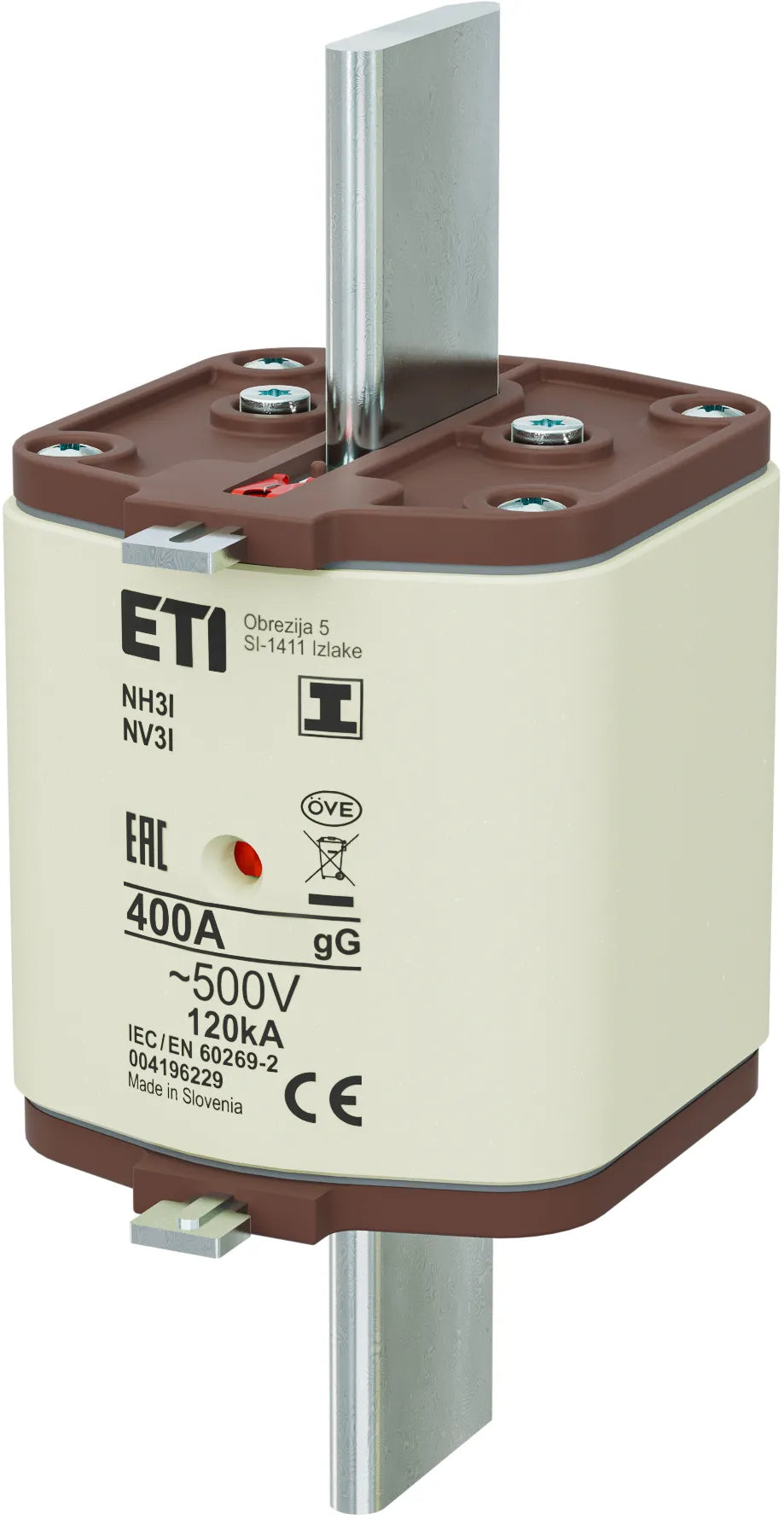ETI NH-Sicherungseinsatz 400A NH3 500VAC NH3I 400A, 500V", gG gG Kombik