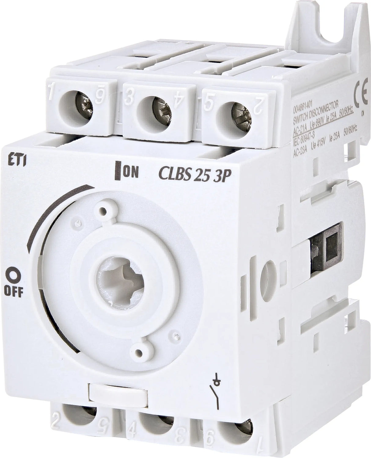 ETI Hauptschalter 25A 3p IP20 Wart/Rep CLBS 25 3P SichSchalt NOT-AUS