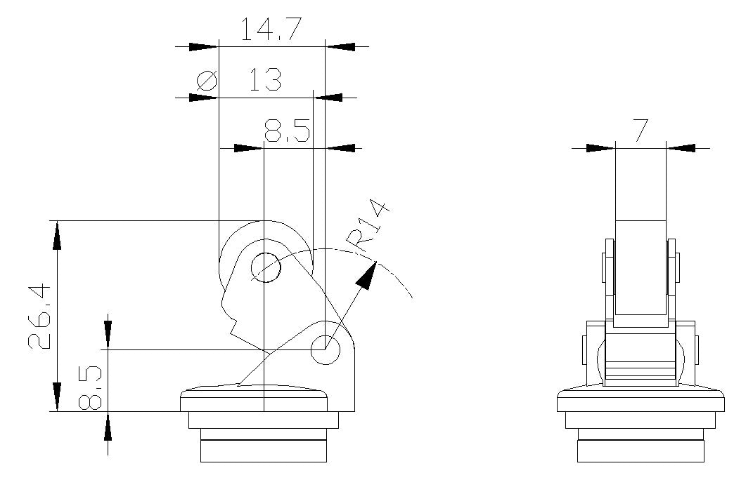 SIEMENS Antriebskopf Winkelrollenhebel 3SE5000-0AE10