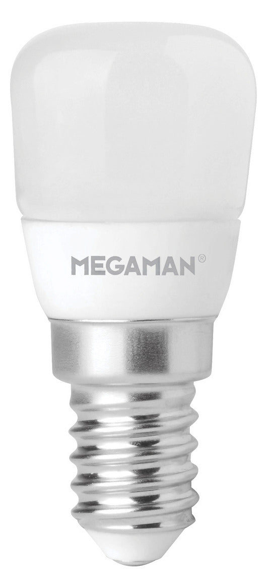 MEGAMAN LED-Lampe E14 2W 2800K ws 100lm MM21039 G opal dim 330° AC 26x57mm