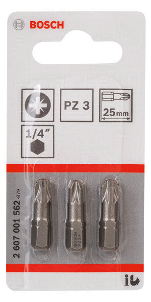 BOSCH-EW Bit Pm 3 3mm L=25mm 6,4mm(1/4) 2607001562
