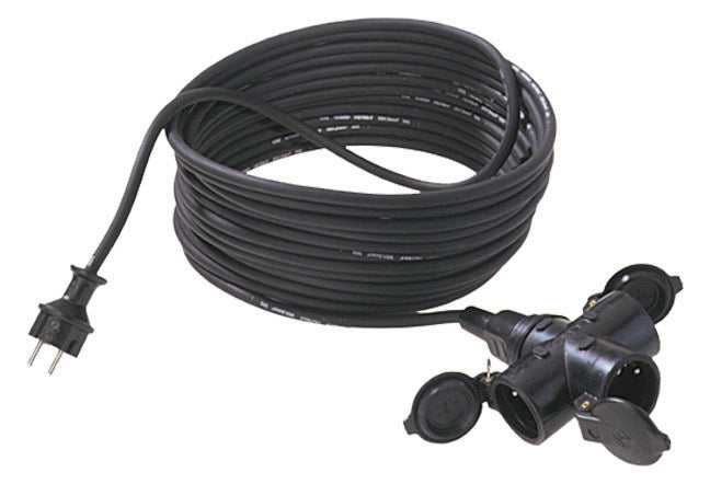 BACHMANN Netzanschlussleitung 5m 16A sw 343.174 3x1,5qmm IP44 Schutzk-Kuppl