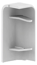 GGK Endstück SL-K 50mm re rws RAL9010 SL 20x50-ES rechts