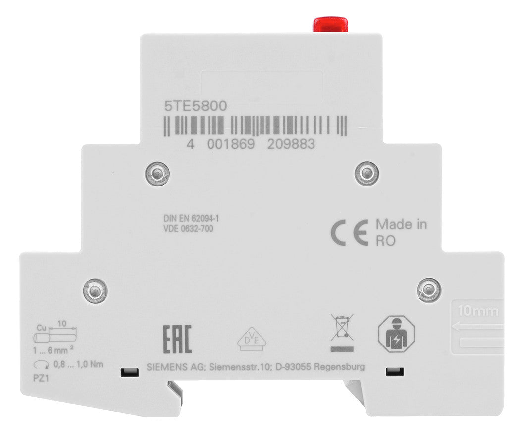 SIEMENS Taster REG 230VAC rt Signlamp 5TE5800 LED 1TE