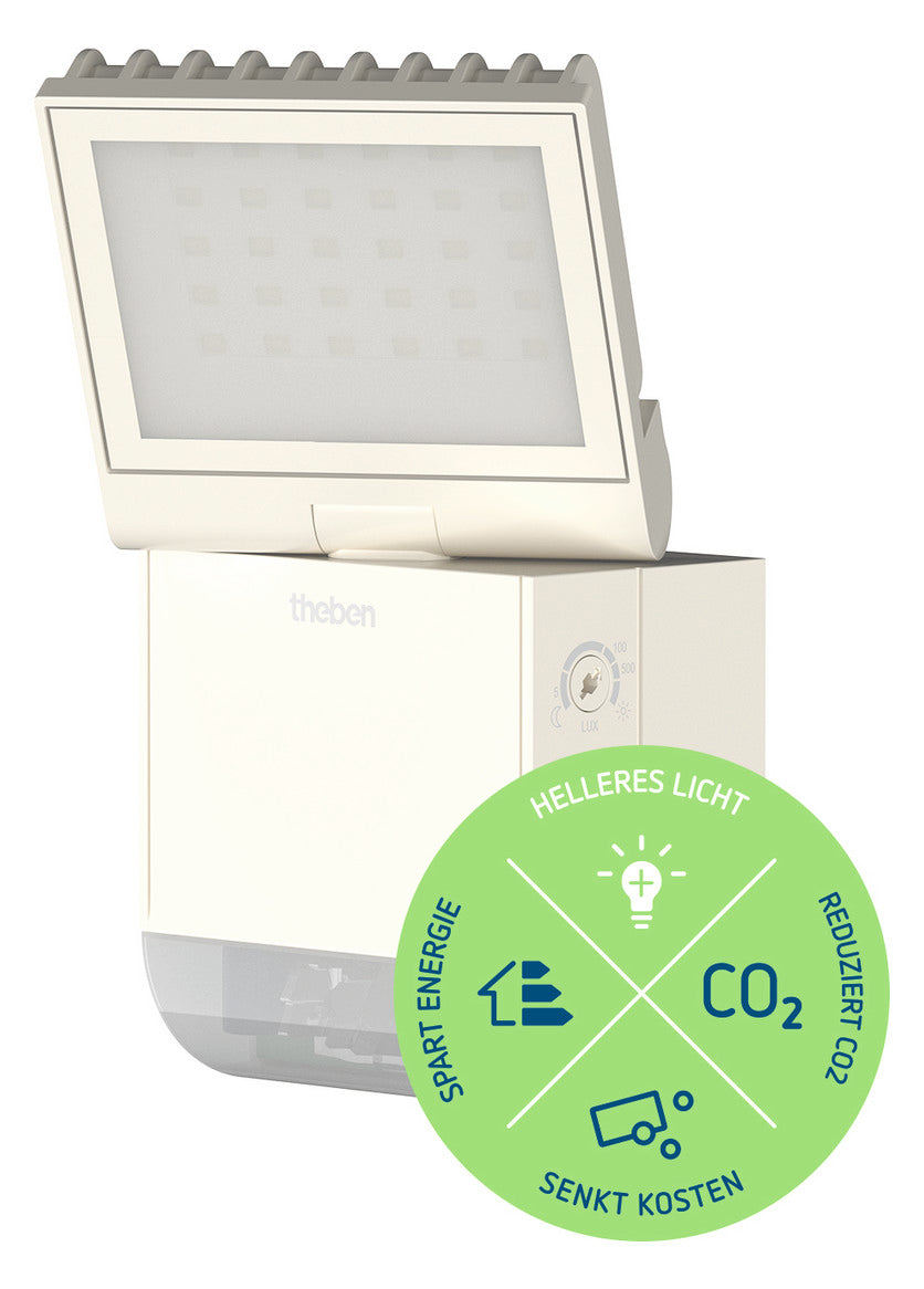 THEBEN LED-Anbaustrahler 8W 1LED ws ws theLeda S8-100 WH 4000K 900lm ws mt Kst