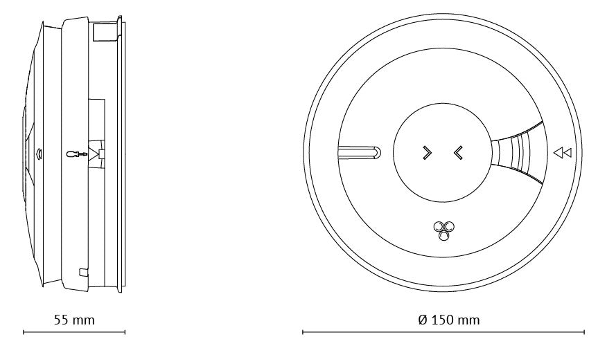EI ELECTRONICS Kohlenmonoxidmelder 85dB Ei3018 m.Sockel autark vernetzb.Kabel