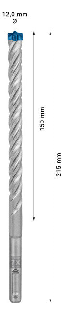 BOSCH-EW Hammerbohrer 12mm SDSplus SDS plus-7X 1pc 150/215mm f.Beton
