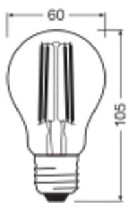 LEDVANCE LED-Lampe FM E27 4,2W 2700K ws LED Classic A 40 Fil DIM CRI97 S 4. 470l