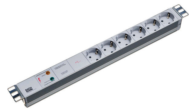 BACHMANN Steckdosenleiste 19 1HE 230V 333.402 Überspannungskategorie: 3 LED