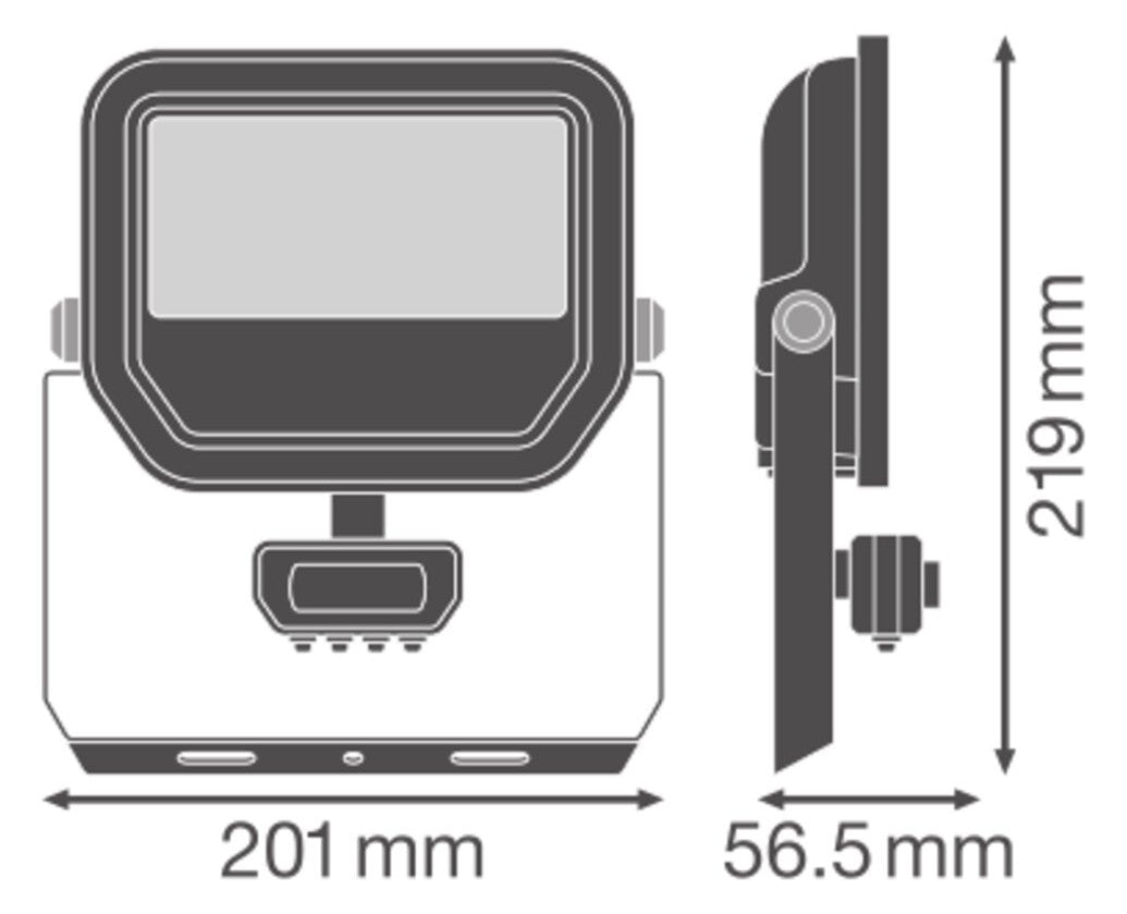 LEDVANCE LED-Anbaustrahler 41W Konv 1LED FL 50 SN P 41W 6KLM 840 PS SY100 WT ws