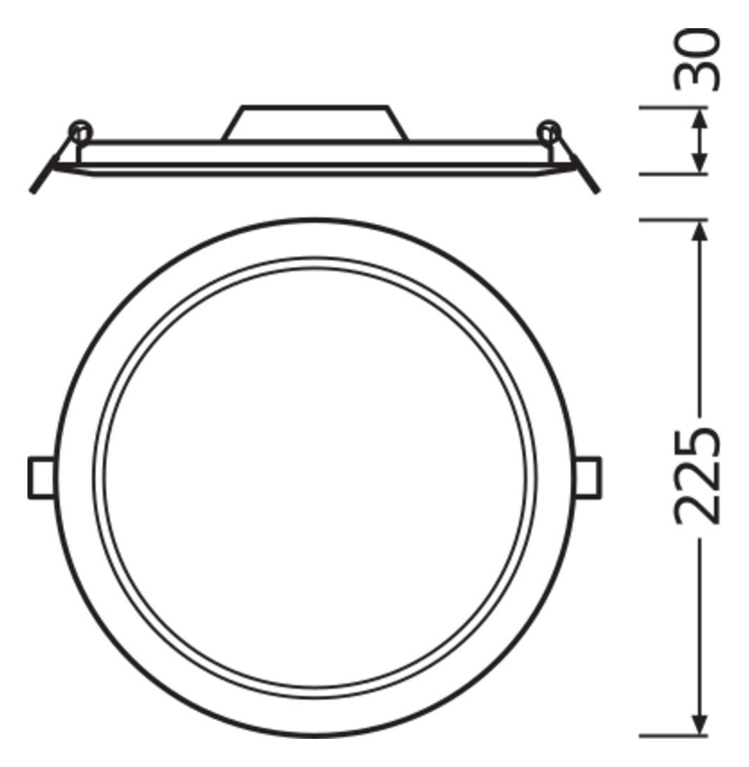 LEDVANCE LED-Einbaustrahler 18W Konv ws SLIM DL DN 210 18 W 4000 K WT 1LED ws