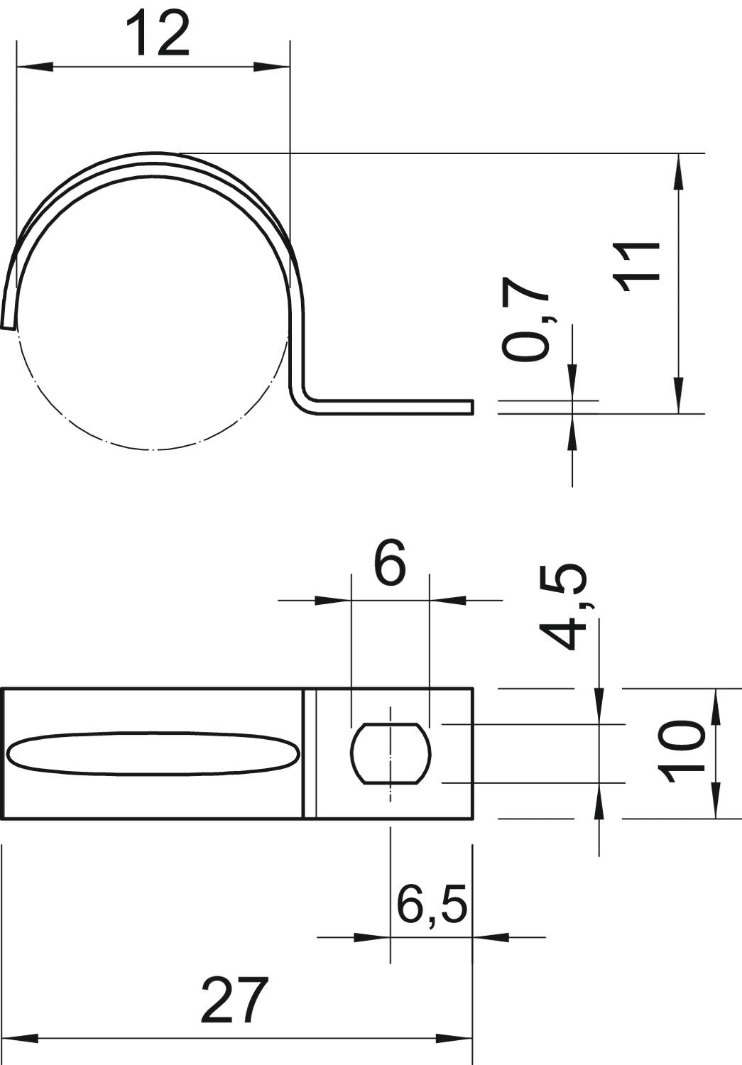 BETTERMANN Befestigungsschelle 1f 12mm 604 12 G einlappig ST hfr