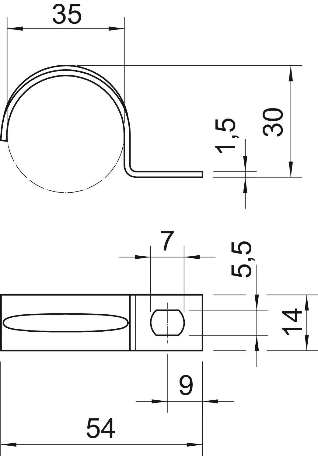 BETTERMANN Befestigungsschelle 1f 35mm 604 35 G einlappig ST hfr