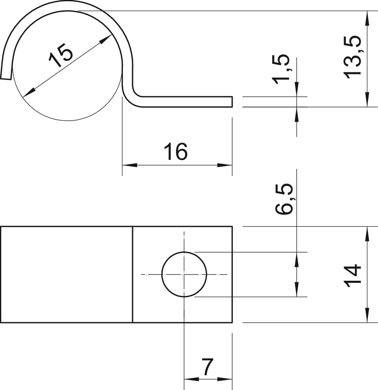 BETTERMANN Befestigungsschelle 1f 15mm 1015 15 G einlappig ST hfr