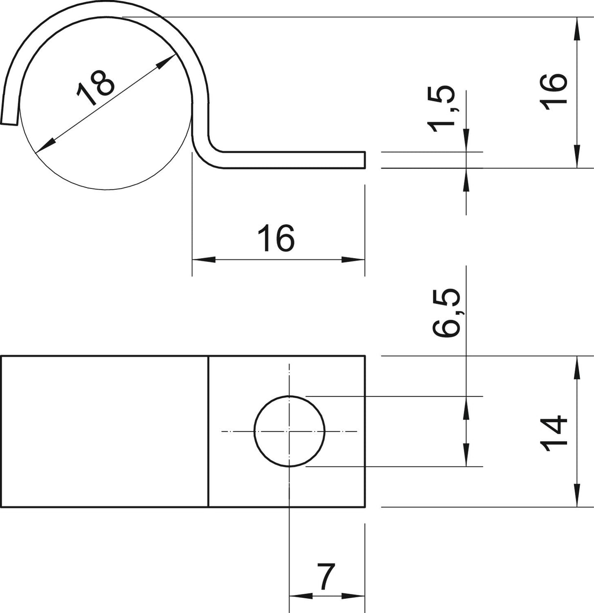 BETTERMANN Befestigungsschelle 1f 18mm 1015 18 G einlappig ST hfr