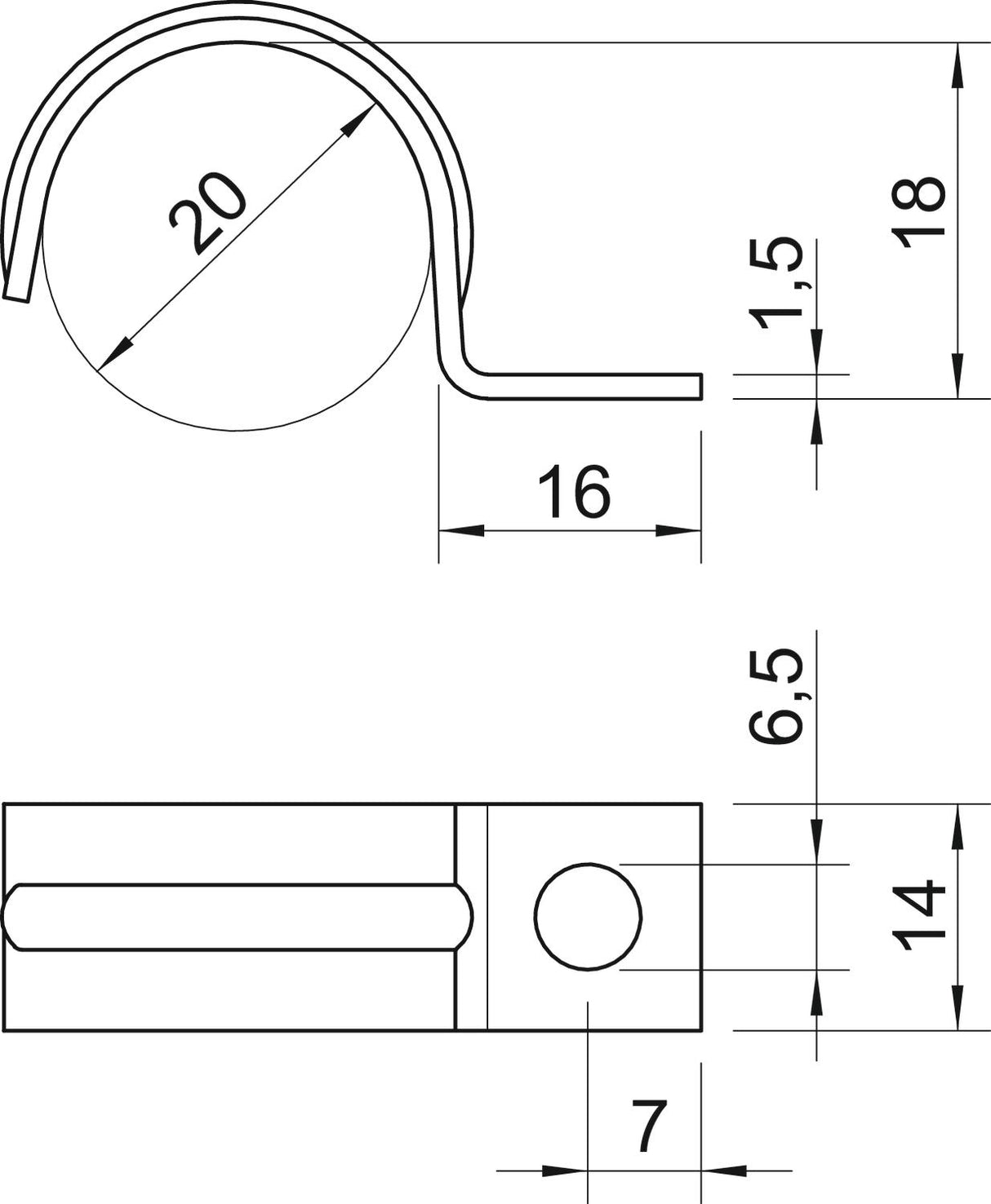 BETTERMANN Befestigungsschelle 1f 20mm 1015 20 G einlappig ST hfr