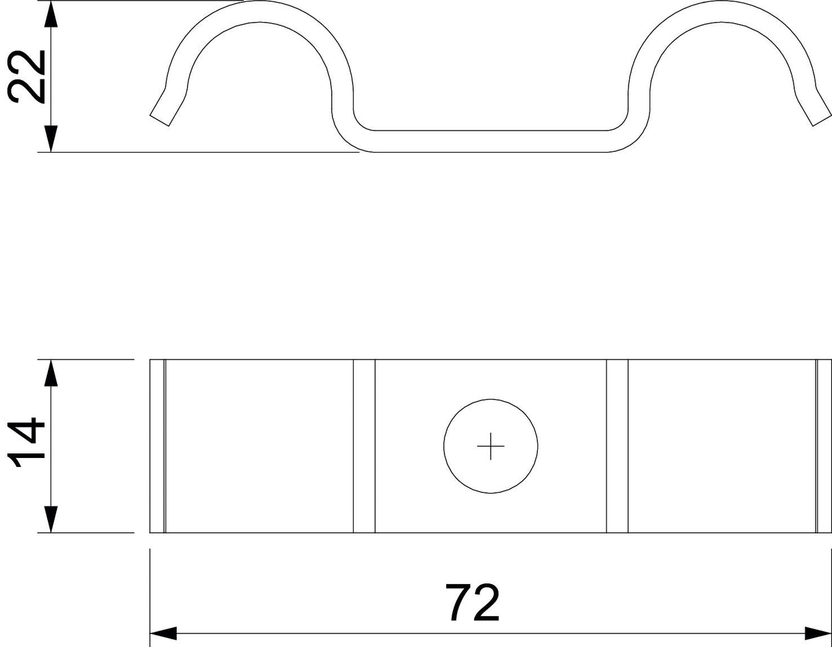 BETTERMANN Befestigungsschelle 2f 22mm 1015 D 22 G einlappig ST hfr