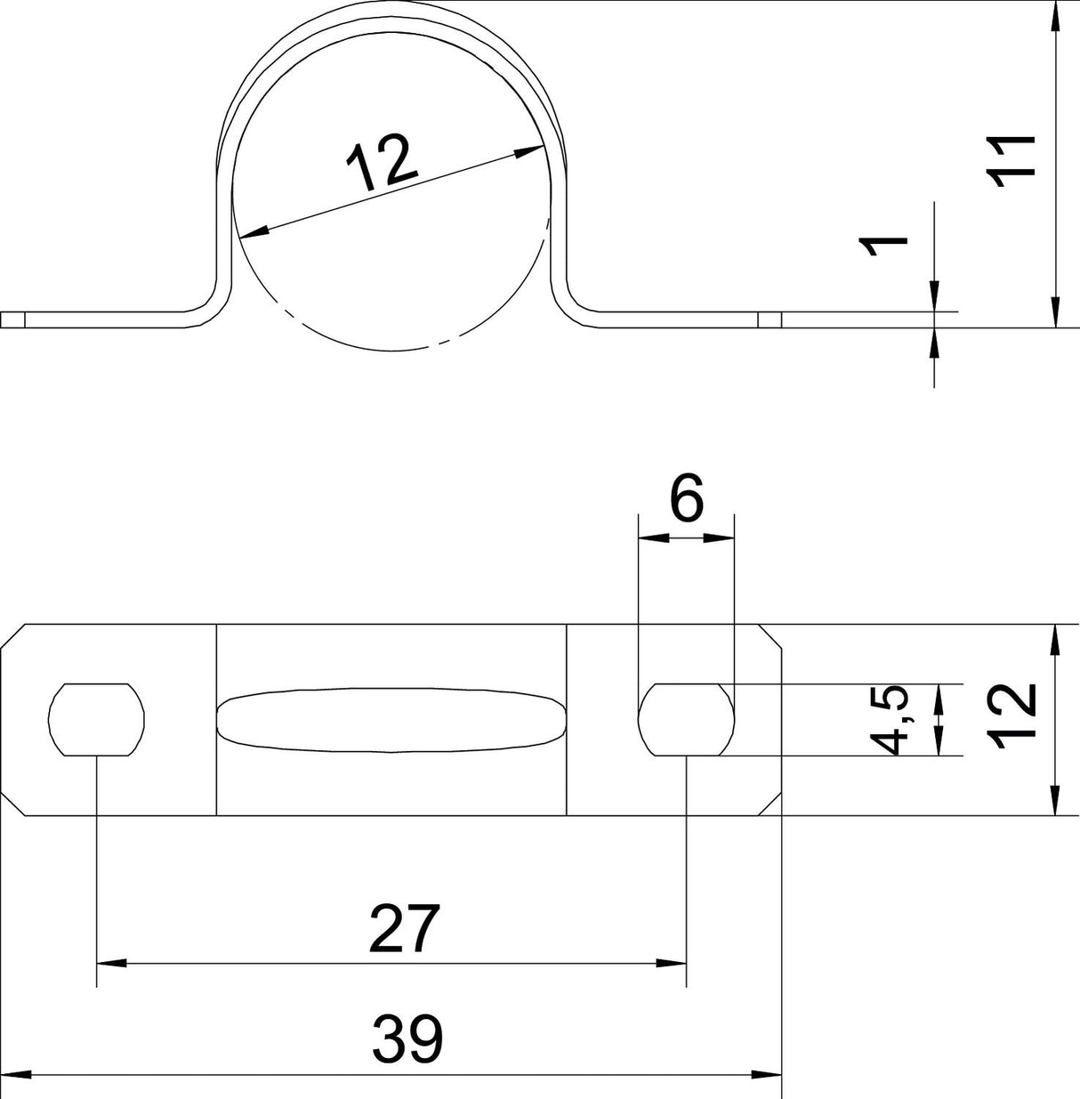 BETTERMANN Befestigungsschelle 1f 12mm 605 12 A4 zweilappig VA hfr
