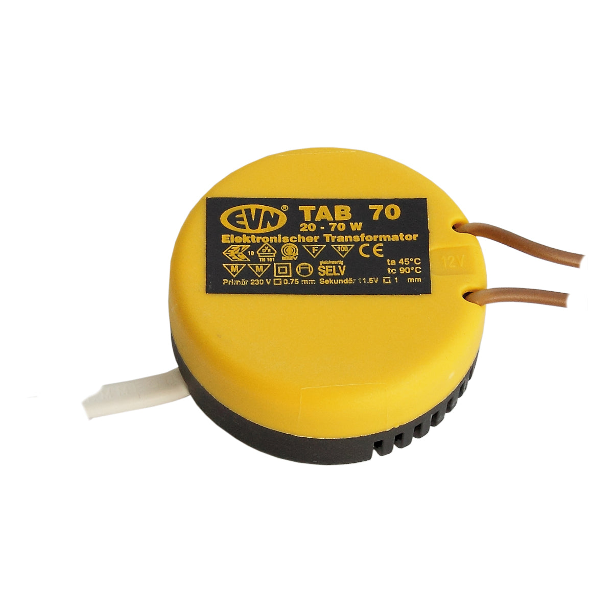 EVN Transformator 20-70W 12V ge Konv TAB 70 53x53x22mm