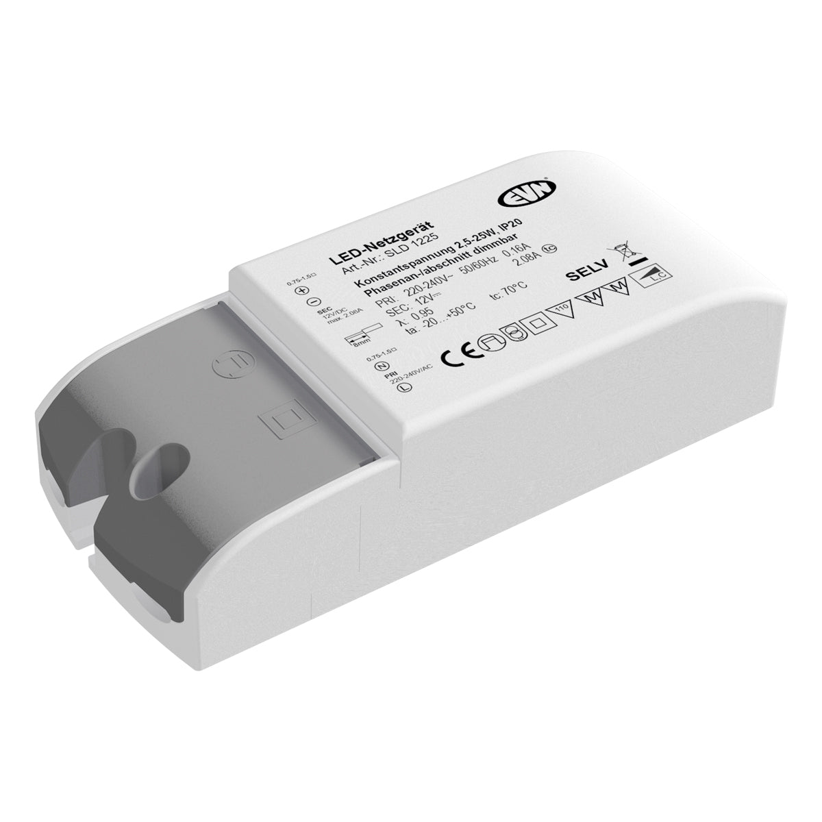 EVN LED-Steuerung 2,25-25W 12V dim IP20 SLD1225 Kstgeh stat 122x52x30mm