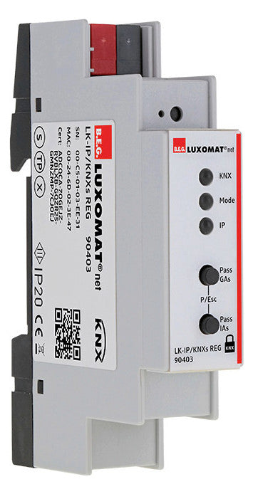 BEG Gateway KNX REG LED 1TE IP20 LK-IP/KNXs REG