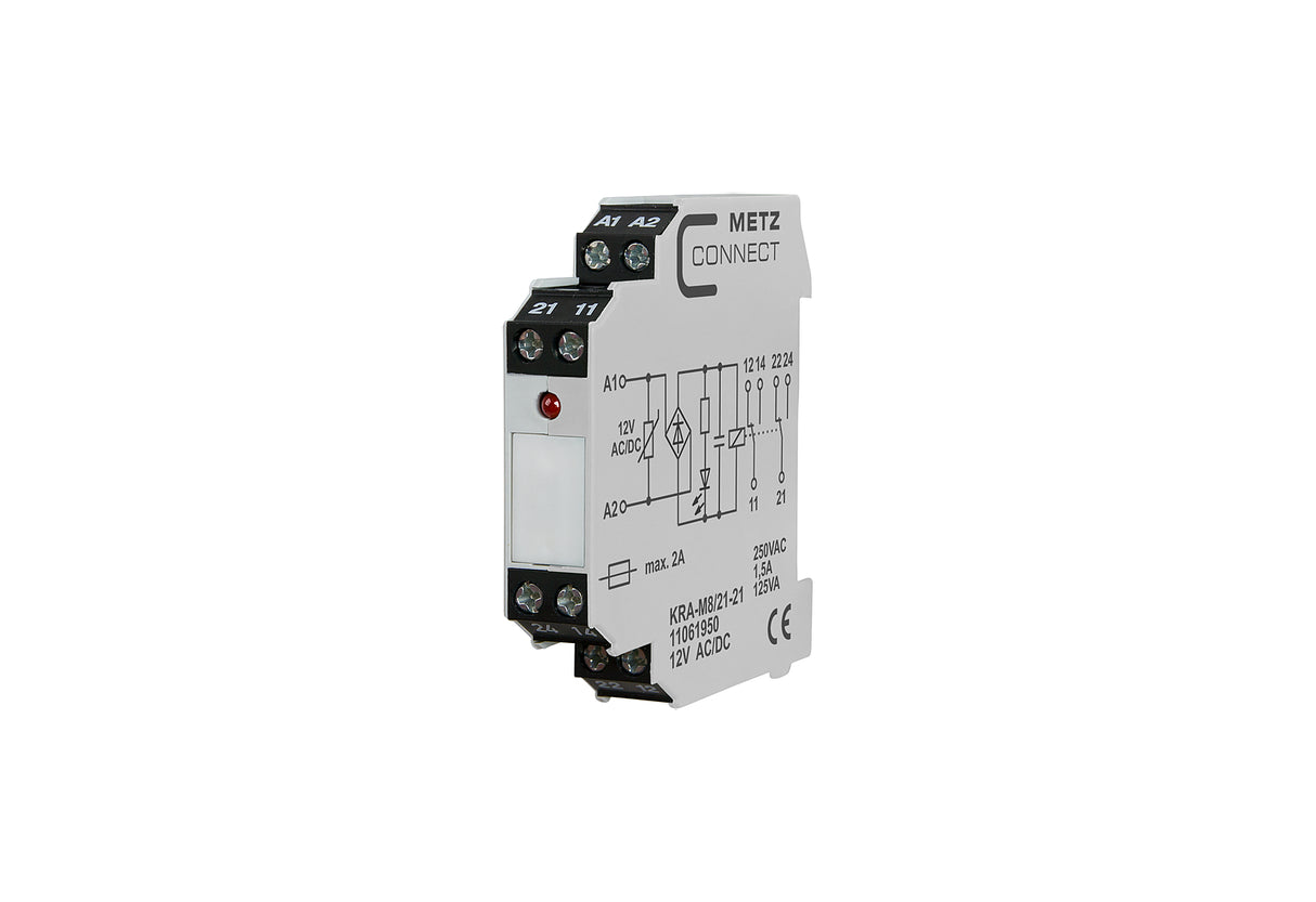METZ CONNECT Schaltrelais 12V/AC 2W IP20 11061950 11,2x61,3x60mm Schraub
