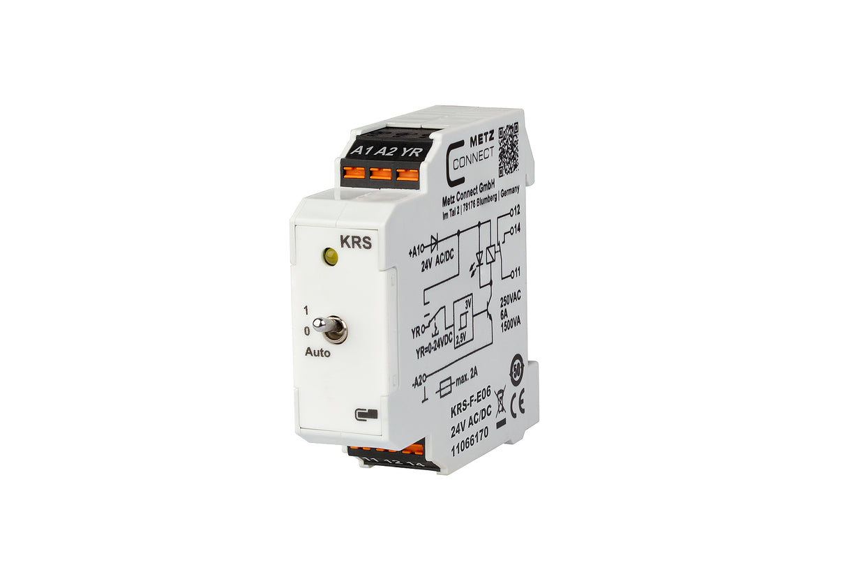 METZ CONNECT Schaltrelais 24V/AC 1W IP20 11066170 22,5x61,3x60mm Federzug