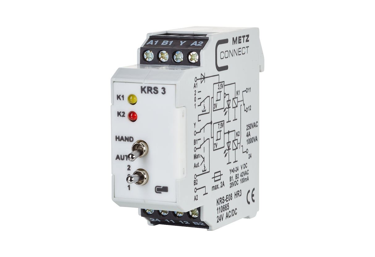 METZ CONNECT Schaltrelais 24V/AC 1W IP20 110665 22,5x61,3x60mm Schraub