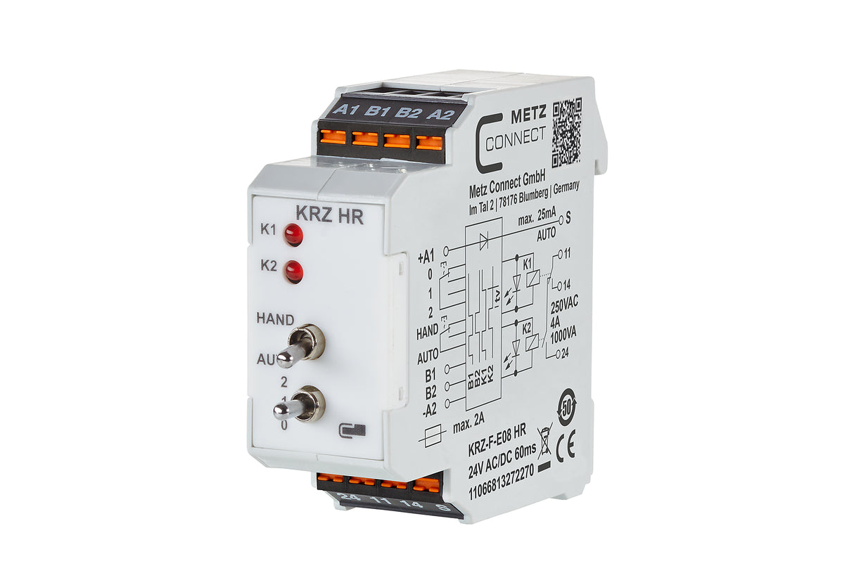 METZ CONNECT Schaltrelais 24V/AC 1W IP20 11066813272270 22,5x61,3x60mm Federzug