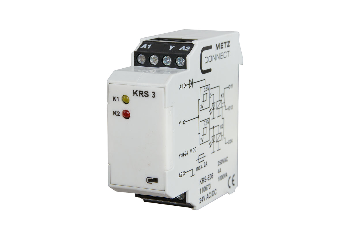 METZ CONNECT Schaltrelais 24V/AC 1S 1W 110673 IP20 22,5x61,3x60mm Schraub
