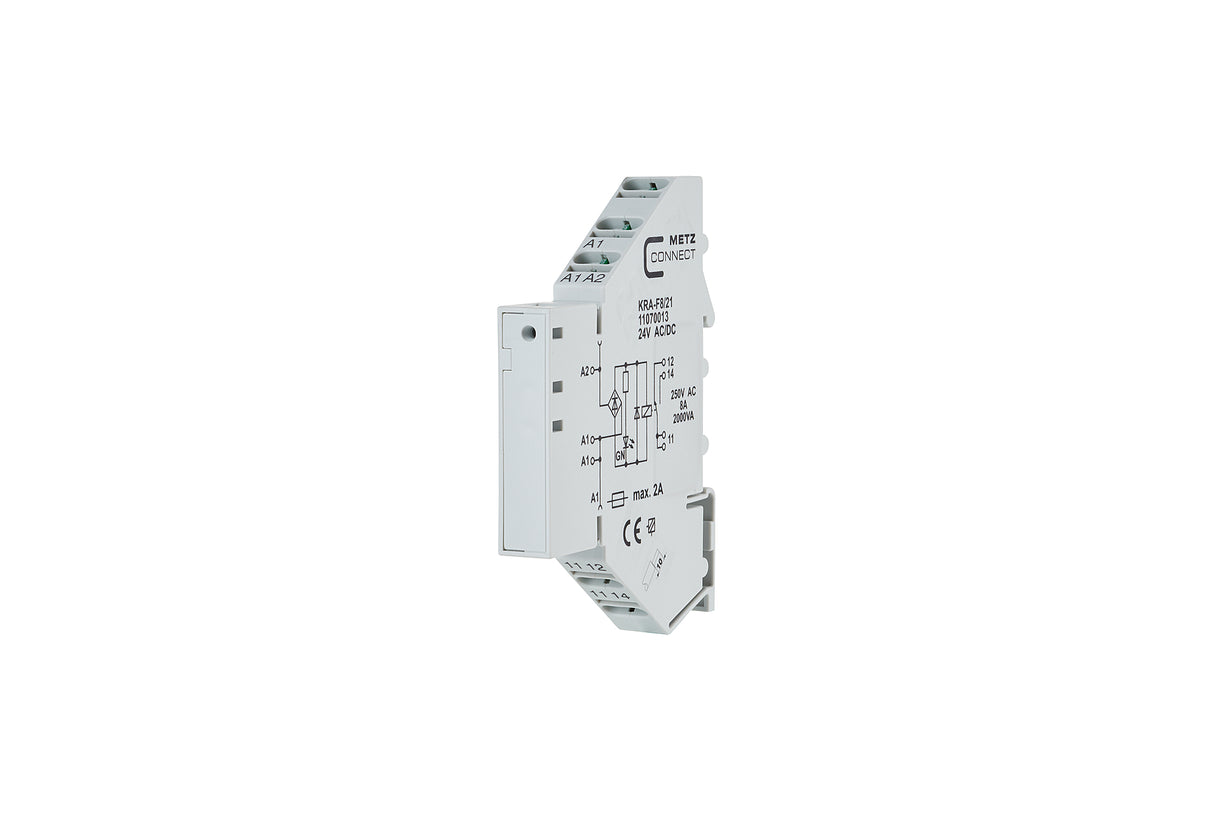 METZ CONNECT Schaltrelais 24V/AC 1W IP20 11070013 11,2x88x60mm Federzug
