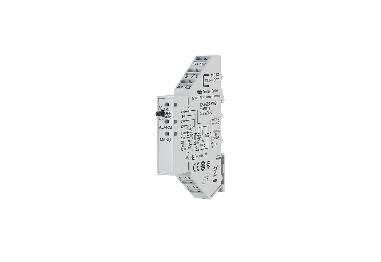 METZ CONNECT Schaltrelais 24V/AC 1W IP20 11071013 11,2x88x60mm Federzug