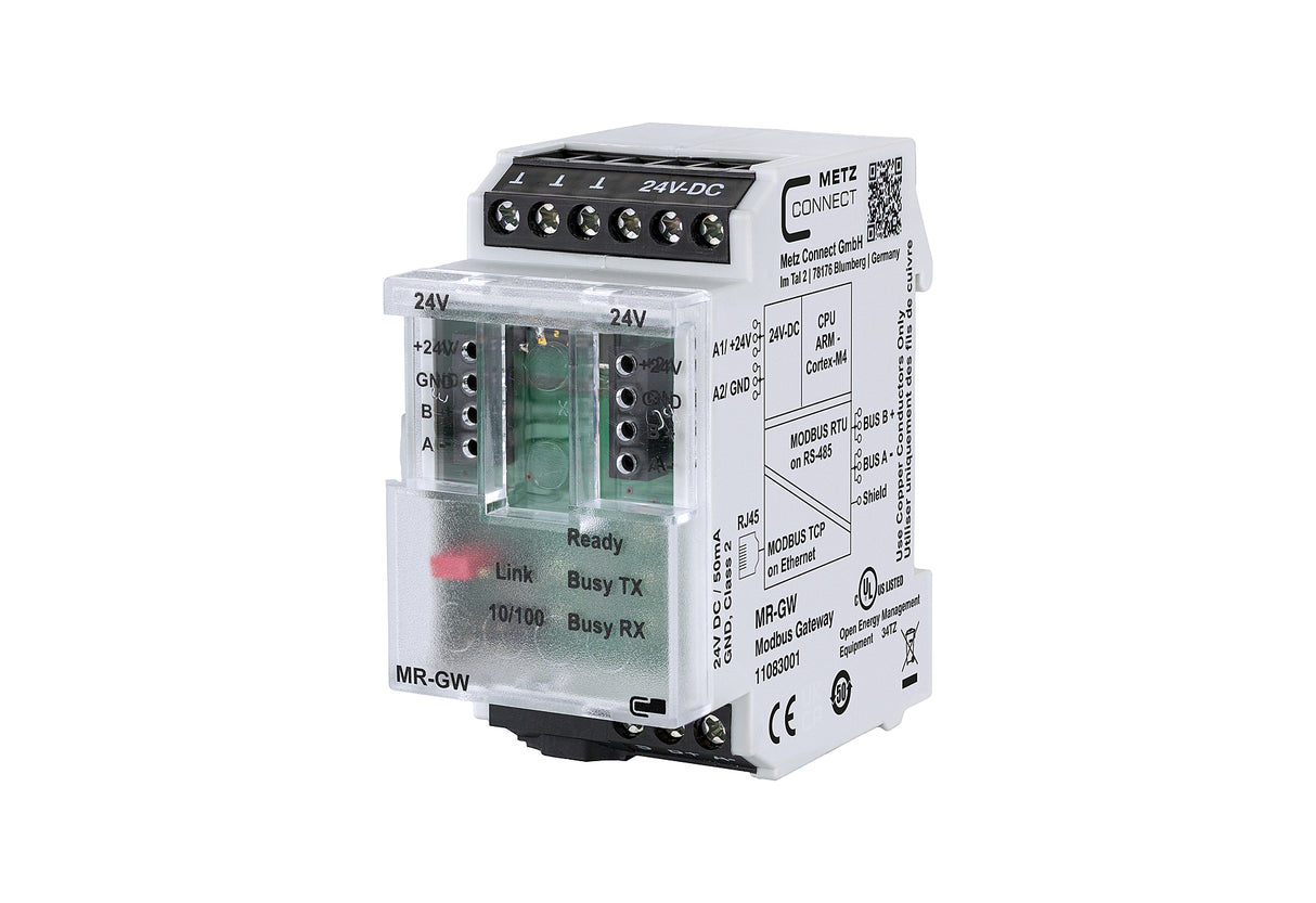 METZ CONNECT Gateway Modbus REG 24V LED 11083001 2TE IP40